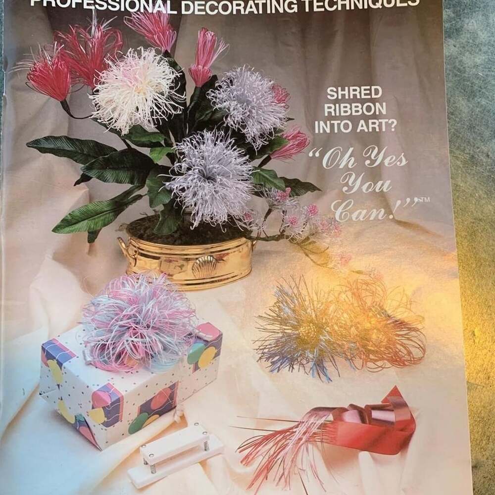 Vintage Linda Buck Ribbon Art Craft Book Shred Ribbon Into Art